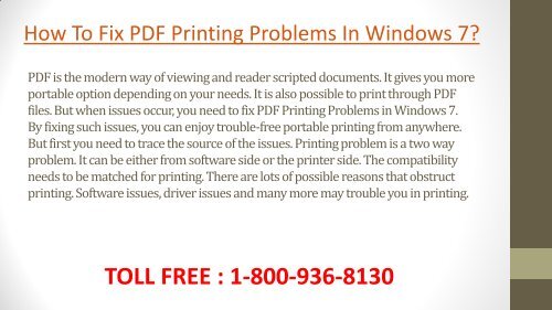 Fix PDF Printing Problems in Windows 7 