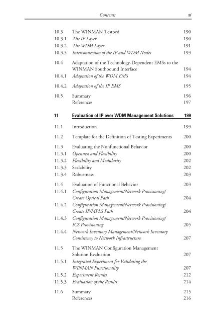 deploying and managing ip over wdm networks - Index of