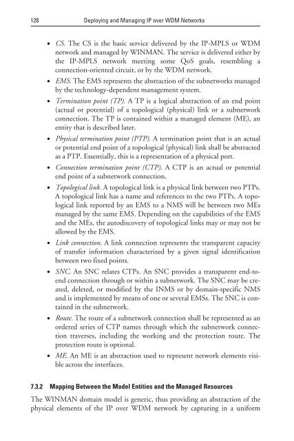 deploying and managing ip over wdm networks - Index of