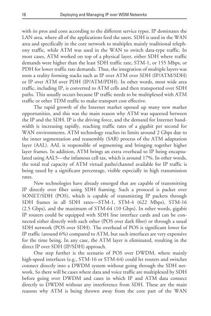 deploying and managing ip over wdm networks - Index of