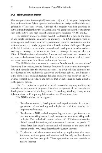 deploying and managing ip over wdm networks - Index of