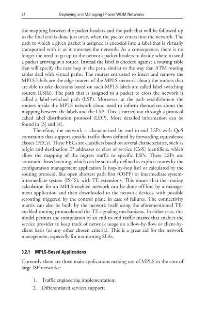 deploying and managing ip over wdm networks - Index of