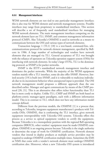 deploying and managing ip over wdm networks - Index of