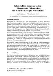 Erfolgsfaktor Kommunikation - Professur Wirtschaftsinformatik, insb ...