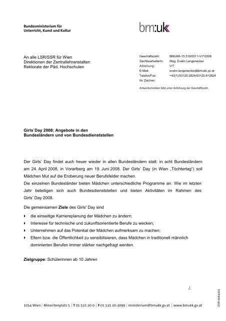 Erlass (pdf, 97 KB) - Bundesministerium für Unterricht, Kunst und ...