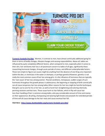 Turmeric Forskolin Pro Diet - Release The Unwanted Toxins And Fat From Body