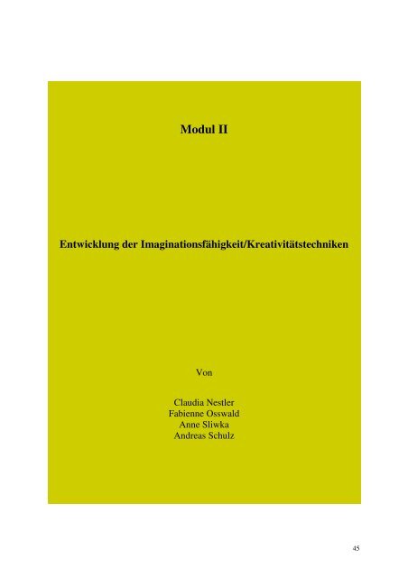 Methodenmanual „Lernen in Projekten“ - Stiftung Brandenburger Tor