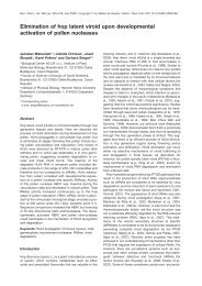 Elimination of hop latent viroid upon developmental activation of ...