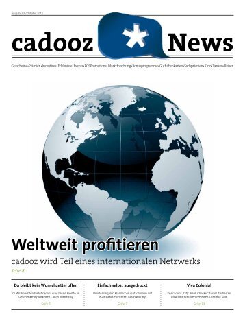 Weltweit profitieren - Cadooz AG