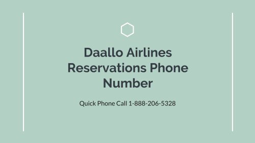 Daallo Airlines Reservations Phone Number