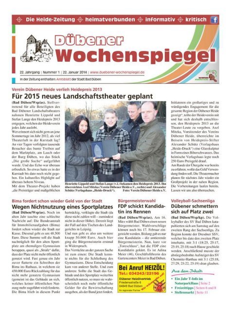 Dübener Wochenspiegel - Ausgabe 01 - 22-01_2014