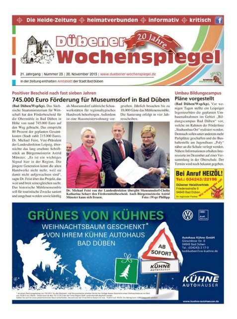 Dübener Wochenspiegel - Ausgabe 23 - 20-11_2013
