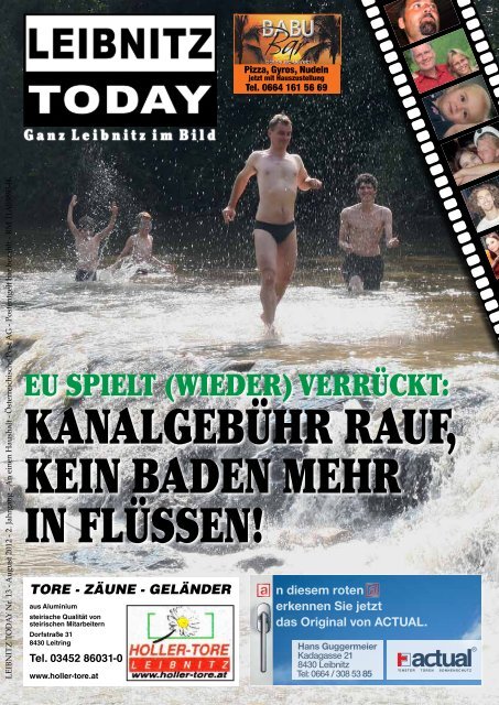 kanaLGeBühr rauf, kein Baden mehr in fLüssen! - Leibnitz Today