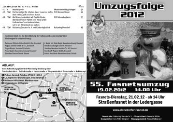 Download der Umzugsfolge 2012 als PDF - Donzdorfer Fasnet