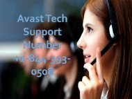Avast Tech Support +1-844-393-0508