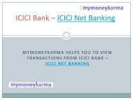 ICICI Bank – ICICI Net Banking - mymoneykarma