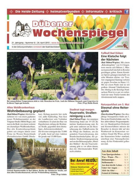 Dübener Wochenspiegel - Ausgabe 08 - 24-04_2013