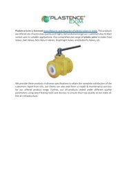 Plastence Exim - Best Plastic Valves Manufacturer in India