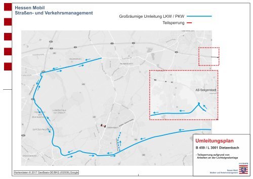 Umleitungsplan großräumig (für LKW & PKW)