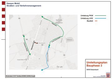 Umleitungsplan für PKW