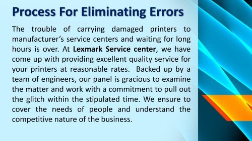 Eliminate the errors at Lexmark Printer Repair center