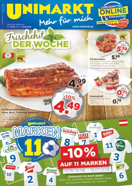 Unimarkt Flugblatt 13.06.-19.06.2018 Zentralraum, Muehlviertel