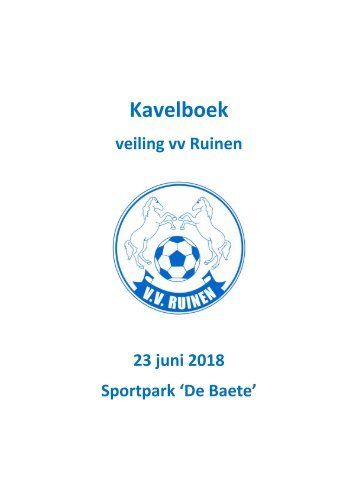 VV Ruinen Kavelboekje