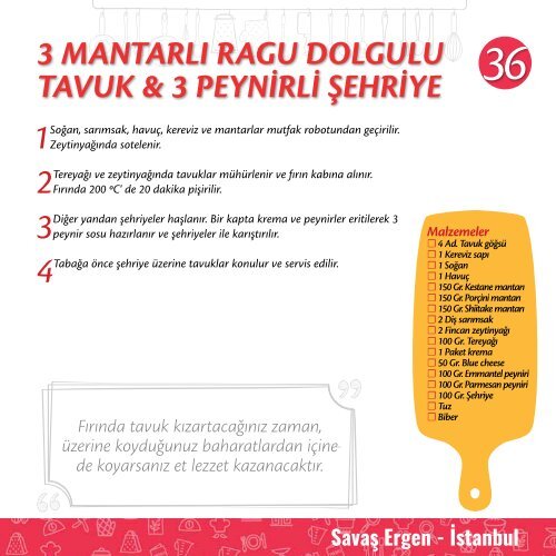 Tavukla Yaratıcı Tarifler Yemek Kitabı 1