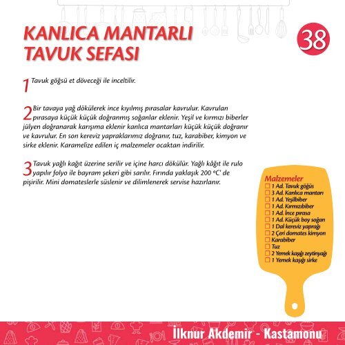 Tavukla Yaratıcı Tarifler Yemek Kitabı 1