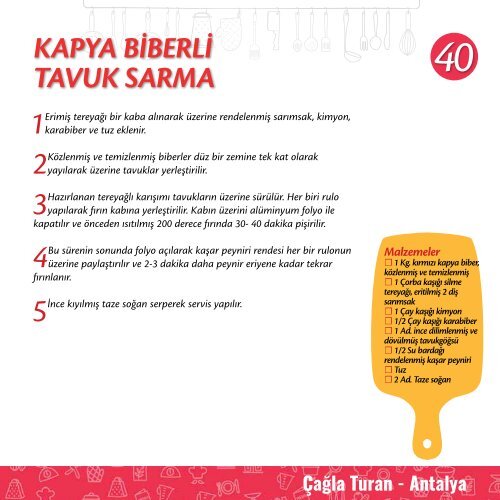 Tavukla Yaratıcı Tarifler Yemek Kitabı 1