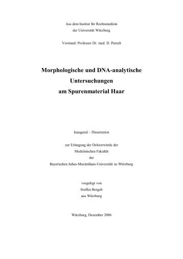 Morphologische und DNA-analytische Untersuchungen am - OPUS ...
