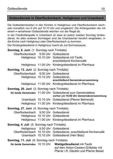 Gemeindebrief Glockengruß 4/2010 Jun-Jul - glockengruss.de