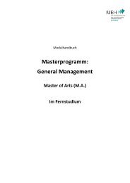Masterprogramm: General Management - IUBH