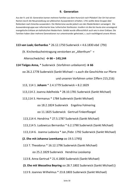 Ahnenliste van Laak - Ahnenforschung / Genealogie der Familien ...