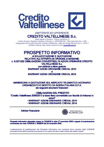 Prospetto Informativo - InvestireOggi