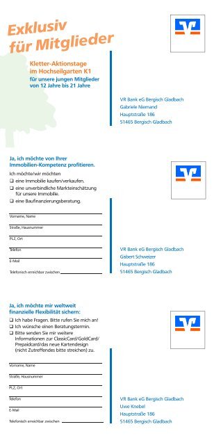 Gemeinsam erfolgreich in der Region - VR Bank eG Bergisch ...