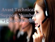 Avast Technical Support +1-844-393-0508