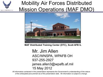 Mobility Air Forces Distributed Mission Operations (MAF DMO)