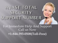 Avast Total Security +1-844-393-0508