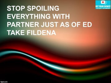 STOP SPOILING EVERYTHING WITH PARTNER JUST AS OF ED TAKE FILDENA