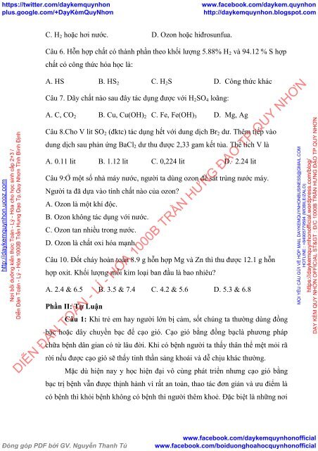 Xây dựng và sử dụng bài tập có bối cảnh thực tiễn trong dạy học Chương Oxi - Lưu huỳnh lớp 10 nhằm tích cực hóa hoạt động học tập của học sinh