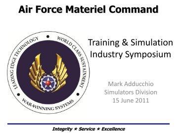 Air Force Materiel Command Training & Simulation Industry ...