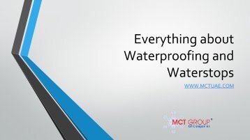Everything about Waterproofing and waterstops