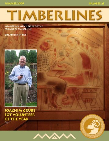 Joachim Grube fot volunteer of the year - Friends of Timberline