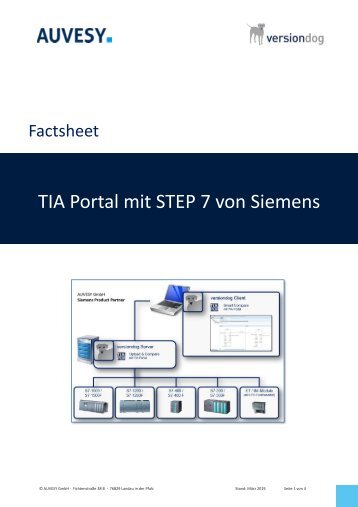 Factsheet - Siemens TIA Portal Step7