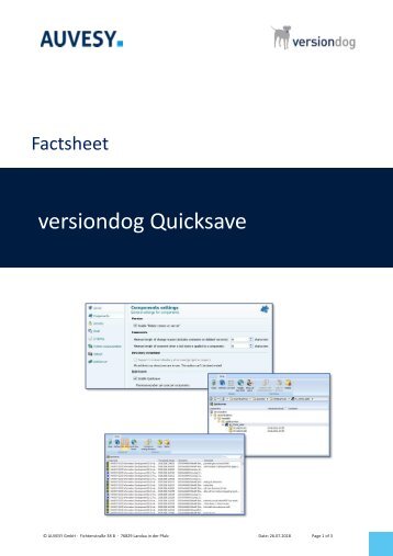 Factsheet - versiondog Quicksave