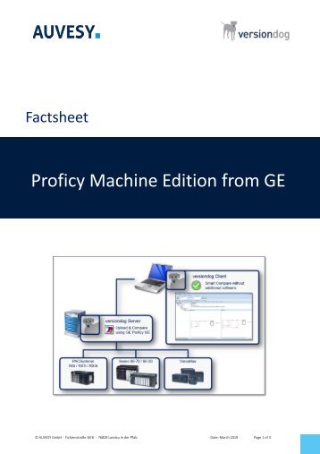 Factsheet - GE Proficy Machine Edition