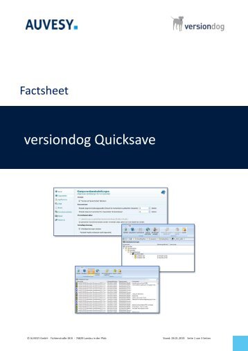 Factsheet - versiondog Quicksave