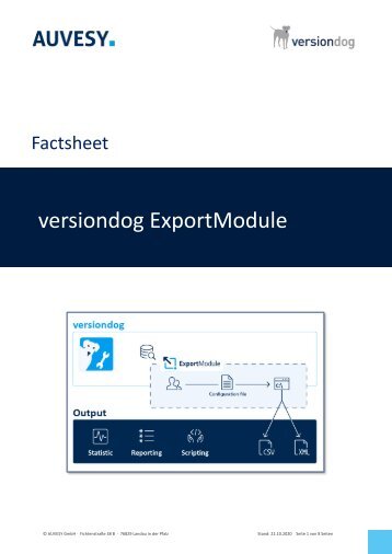 Factsheet - versiondog ExportModule