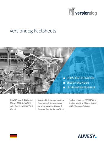 versiondog Factsheet Broschüre